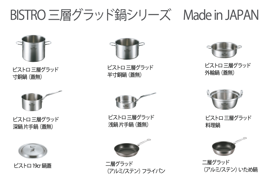 BISTRO三層グラッド鍋シリーズ 日本製