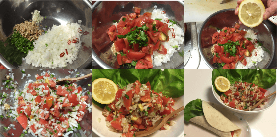 トマトとナッツのサルサ風サラダ＆タコスのレシピ作り方