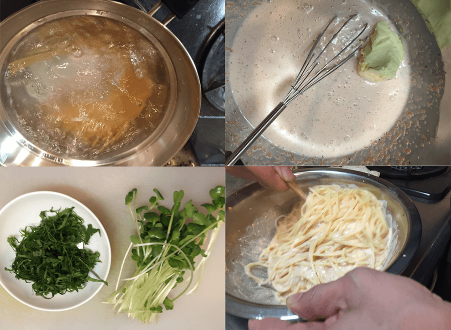 明太子クリームと大葉のスパゲッティのレシピ
